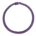 Unisex New Full Diamond Cuban Chain Grape Purple Diamond Splicing Necklace Hip Hop Trendy Cool Accessories_ipsvogv.com