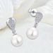Zircon pearl earrings sterling silver 10mm pearl earrings earrings female jewelry_ipsvogv.com