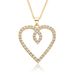 Fashion Retro French Necklace Real Gold Electroplated Hollow Pendant Sweater Chain Zircon Love Necklace Female_ipsvogv.com