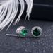 Cao Shi Are Classic And Versatile Round Colored Zircon Earrings For Women's Fashion Accessories_ipsvogv.com