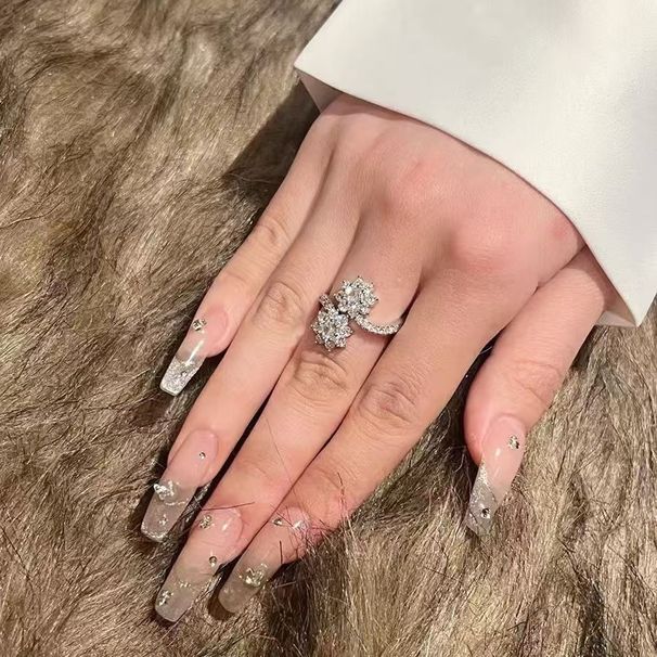 Star Zircon Versatile New Personalized 2024 Luxury Edition Korean Style Adjustable Ring Opening_ipsvogv.com