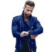 Men's autumn and winter new leather jacket with fashionable lapel zipper motorcycle leather jacket_ipsvogv.com