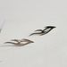 INS Fashionable INS Retro Titanium Steel Polished Flame Bird Wings Gold And Silver Earrings_ipsvogv.com