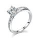Fashion eight arrows and eight hearts female engagement ring inlaid with zircon platinum_ipsvogv.com