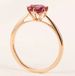 Princess Style Rose Gold Garnet Red Stone Ring Sweet Round Candy Six Claws Fashionable Simple Luxury Female Ring_ipsvogv.com