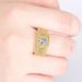 Plated Dominant Full Business Men's Ring, Color-Retaining Double Row Inlaid Diamond Engagement Ring_ipsvogv.com