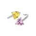 High End Design, Sweet Pink Yellow Diamond Zircon Heart Ring, Women's Light Luxury, Niche, Adjustable Index Finger Ring_ipsvogv.com