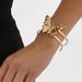 B2973 New Creative Exquisite Small Animal Metal Gold Three Dimensional Butterfly Women's Double layered Open Bracelet_ipsvogv.com