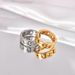 Trendy Titanium Steel Woven Cuban Chain Ring, Trendy Men's And Women's Neutral Cool Style Handmade Jewelry_ipsvogv.com