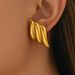 Unisex Ins Fashion OL Ladies Earrings Geometric Three Layer Niche Design All Match Earrings_ipsvogv.com