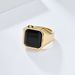 Men's Jewelry Light Luxury Style Gem Stainless Steel Ring Artificial Gem Titanium Steel Hand Jewelry King Feel_ipsvogv.com