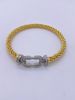 Fashion High-level Micro Set Zircon Two Color Fried Dough Twists Braid Bracelet Jewelry_ipsvogv.com