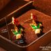 Fashion Retro All Match Colorful Earrings Medieval Oil Painting Series Advanced Niche Earrings Love Geometric Flower Earrings_ipsvogv.com