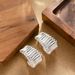 Fashionable, Cool, And Beautiful With Embossed Letter C-shaped Earrings, Women's High-end Feeling, Light Luxury Silver_ipsvogv.com