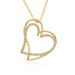 Sweet Copper Plated Gold Ladies Lovely Love Heart Love Pendant Necklace Full Of Diamonds New Zircon Colored Diamonds_ipsvogv.com