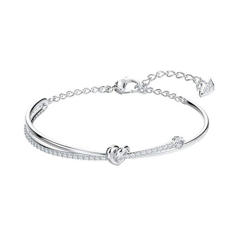 Love Knot Bracelet Female Element Crystal Heart Shaped Knot Bracelet_ipsvogv.com
