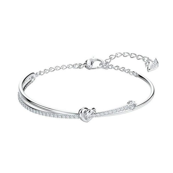 Love Knot Bracelet Female Element Crystal Heart Shaped Knot Bracelet_ipsvogv.com