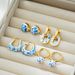 Women’s Jewelry Set Fashion Fashion Personality Ethnic Style Gold Blue And White Porcelain Earrings New Style Oil Drip Enamel Ceramic Ear Buckles_ipsvogv.com