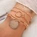 Ball Size Double Ring Simple Personalized Cool Wind Bracelet Set Of 3_ipsvogv.com