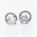 Women's Jewelry Silver Plated Shiny Round Halo Earrings Fashionable Light Luxury Diamond Earrings Valentine's Day Gift Girlfriends_ipsvogv.com