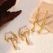 Women’s Jewelry Set Fashion High Grade Retro Earrings Stainless Steel Plated Gold Micro Inlaid Zircon Irregular Geometric Earrings_ipsvogv.com
