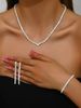 Women’s Jewelry Set Fashion New Ins Niche Fashion Personality High End Sense All Match Claw Chain Necklace Earrings Bracelet Three/four Piece Set_ipsvogv.com