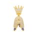 Unisex Crown Letter A Diamond Gold Pendant Men's Cool Personality Jewelry Street Cuban Chain_ipsvogv.com