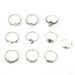Instagram New Alloy Turtle Cross Leaf 8-Character Ten Piece Set Ring For Women_ipsvogv.com