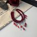 Sweet, Cool, Spic Girl Red Crstal Tassel Bracelet For Women, With A Niche Design And Beaded Luxur, Versatile_ipsvogv.com