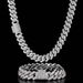 Men's Jewelry Copper Zirconium Hip Hop Necklace Jewelry Trendy Brand 14mm Diamond Shaped Cuban Necklace For Men And Women_ipsvogv.com
