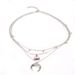 New Jewelry Red Crescent Beaded Three Layer Necklace_ipsvogv.com