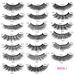 Hot Selling 20 Pairs of Mixed Natural Thick Eyelashes Chemical Fiber Eyelashes Messy and Slender Eyelashes_ipsvogv.com