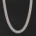 Men's Jewelry 8mm Full Of Zircon Cuban Chain Personality Hip Hop Trendy Bubble Ball Necklace_ipsvogv.com