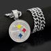 Fashion Jewelry Full Diamond Round Letter Necklace Alloy Rhinestone Pendant Personality Hip Hop Trend Cuban Chain_ipsvogv.com