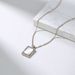 Design A Square Shaped Mother Of Pearl Necklace With French Style Light Luxury Temperament, Niche High-end Sense,_ipsvogv.com