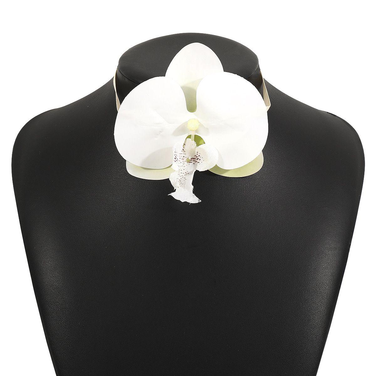 New rural simulation butterfly orchid earrings women, sweet and exaggerated vacation style flower necklace for women_ipsvogv.com