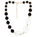 Jewelry exaggerated transparent crystal bead necklace black pearl collarbone chain NK23780_ipsvogv.com