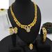 Supply Middle Eastern bride gold necklace ring earrings bracelet four-piece set Indian women's jewelry set wholesale_ipsvogv.com