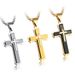 Men's Jewelry Retro Three Layer Cross Necklace Titanium Steel Domineering Necklace Boys Decoration Engraving Gift_ipsvogv.com