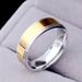 Korean Version Popular Versatile Titanium Steel For Men's Two Tone Ring, Light Luxury And Niche Couple Ring_ipsvogv.com