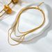 European and American fashion personality punk hip-hop retro simple versatile titanium steel metal twist chain multi-layered necklace_ipsvogv.com