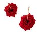 Unisex Big Red Bright Rose Hoop Ear Clip Earrings Exquisite Elegant Gentle Holiday Daily Travel Tassel_ipsvogv.com