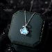 Forest Versatile Temperament Ginkgo Leaf Necklace Women's S Pure Silver Fai Style Fantasy Stone Collarbone Chain_ipsvogv.com