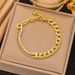 New Gold Moss Code Diamond Double Layered Stainless Steel Bracelet For Women's Handwear_ipsvogv.com