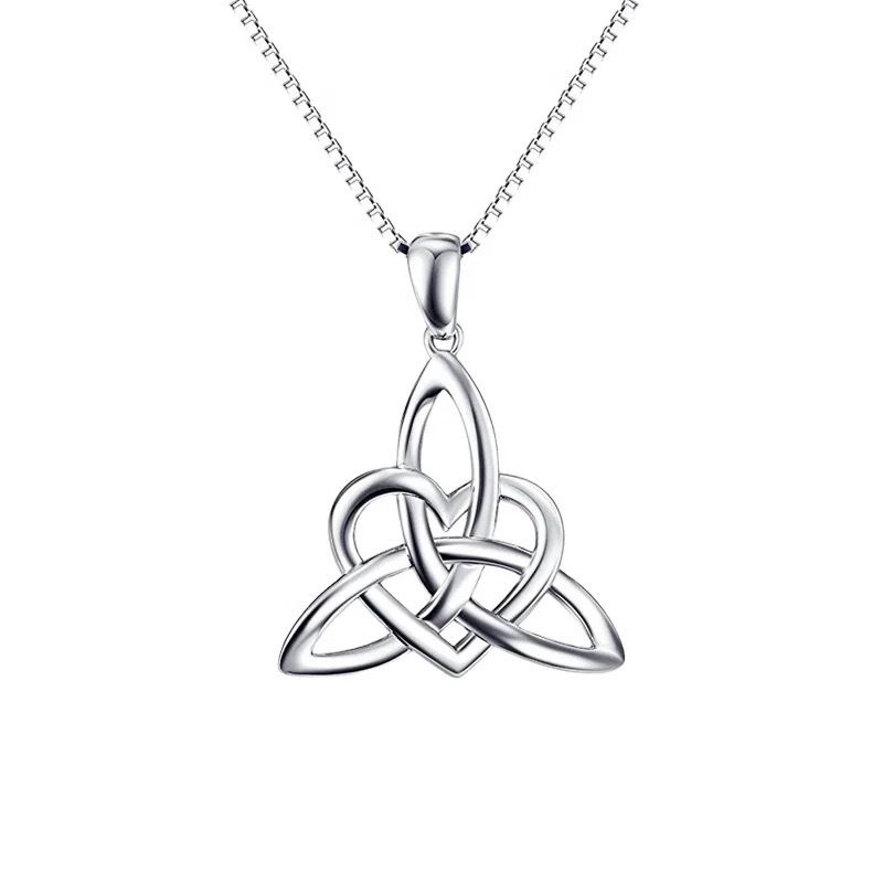 Fashionable Instagram Style Pendant Female Niche Design, S Silver Hollowed Out Triangular Necklace, Versatile Accessory_ipsvogv.com