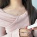 Han Jian's S Pure Silver Simple Line Bow Necklace For Women's Light Luxury, High-end Fashion, Versatile Ins Collarbone_ipsvogv.com