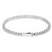 Men's Hand Jewelry Stainless Steel Tennis Chain Bracelet Woven Zircon Necklace Hip Hop Trendy Brand Titanium Steel_ipsvogv.com