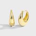 Fashion Modern Arc Shaped Brass Gold Plated Earrings Simple INS Chubby C Shaped Ear Buckle Female_ipsvogv.com
