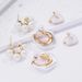 hot selling gold oil drop heart pearl earrings set Fashion design temperament earrings_ipsvogv.com