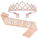 Rose Gold Birthday Party Decoration BIRTHDAY GIRL QUEEN Crown Strap Girls Etiquette Belt_ipsvogv.com